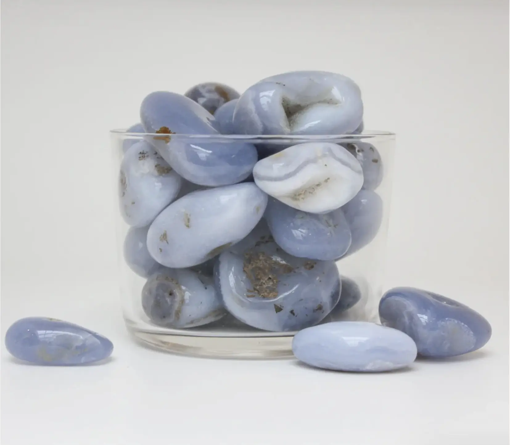 Blue Lace Agate Crystal Tumble Stones