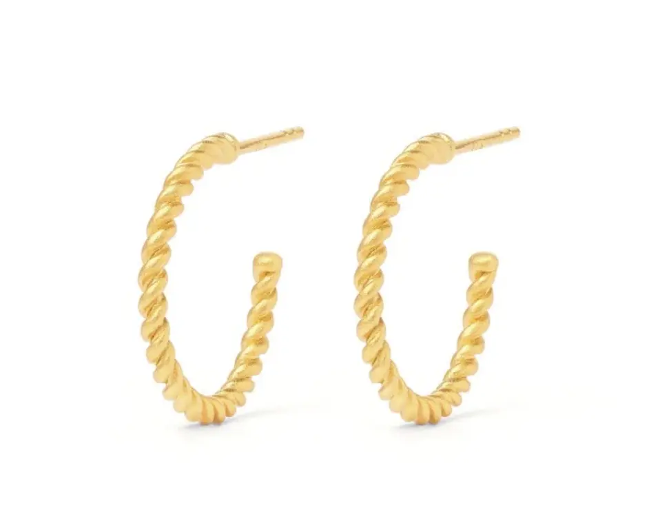 florenzo Twisted Gold Hoops