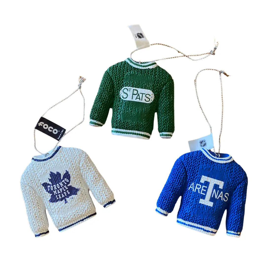 Toronto Vintage NHL Hockey Sweater Ornaments